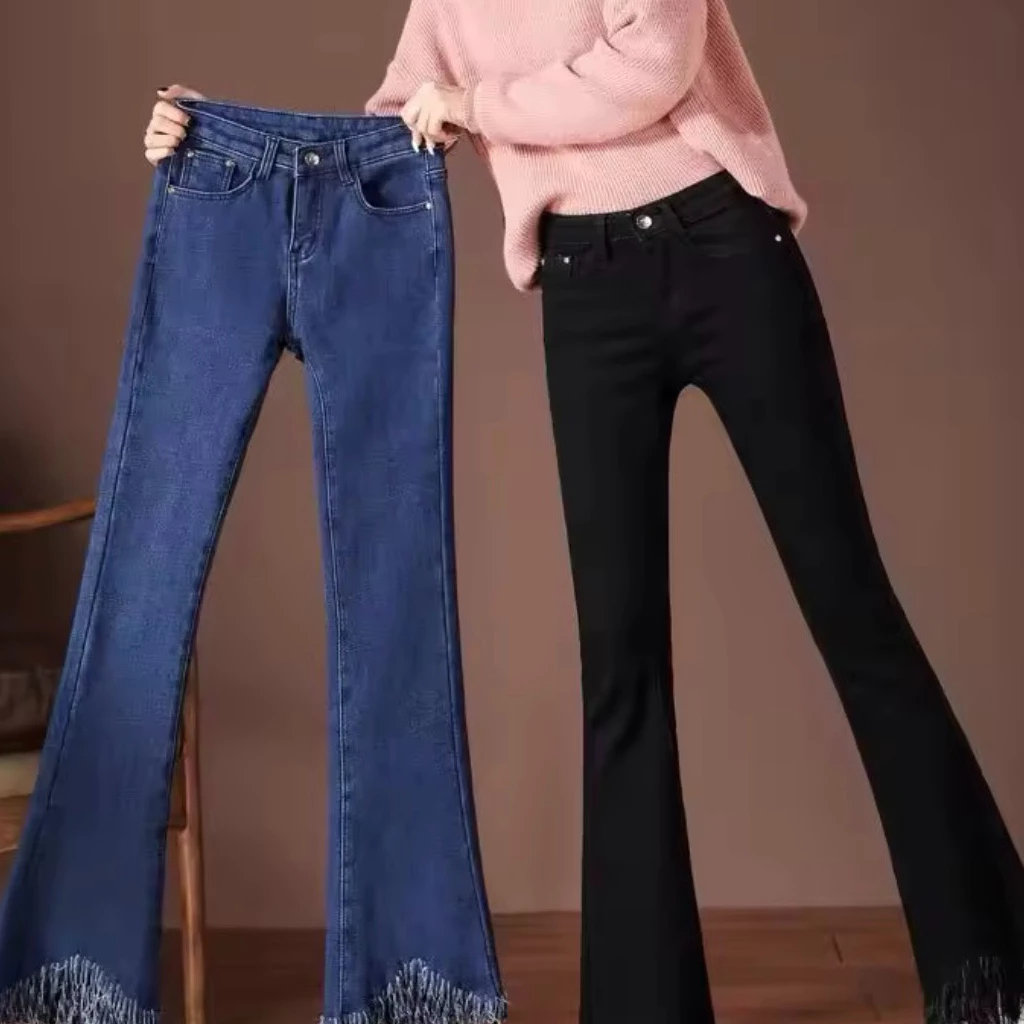 quần jean ống loe bigsize co giãn nhẹ ( JL-01)