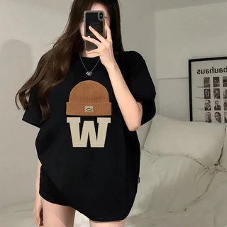 FOCUS local brand Áo thun nữ đen vintage bigsize tee áo unisex 100%cotton