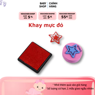 Khay mực đỏ,  thẻ mực, tampon cho dấu shiny các loại (màu đỏ)