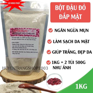 1kg bột đậu đỏ nguyên chất đắp mặt trắng da (Có giấy đăng kí kinh doanh và VSATTP)