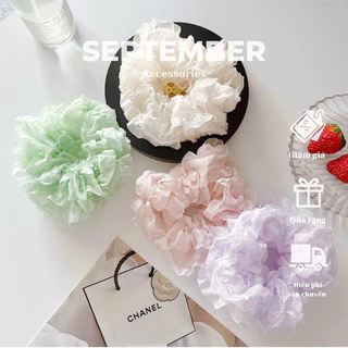 Dây Buộc Tóc, Dây Cột Tóc Scrunchies Nhiều Màu Vải Nhún