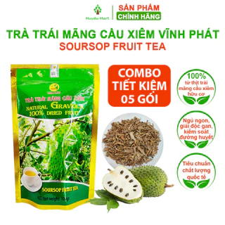 Trà mãng cầu xiêm Vĩnh Phát (combo 5 gói) 100% từ trái mãng cầu xiêm giúp ngủ ngon, thanh lọc cơ thể