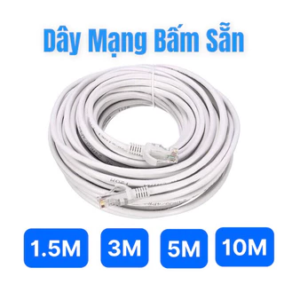 Dây mạng bấm sẵn dài 1.5m 3m 5m 10m - Dây cáp mạng lan internet xịn tốt cao cấp