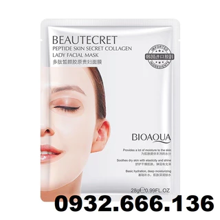 [TẶNG 5m] Mặt nạ thủy tinh Bioaqua - Thạch collagen Beautecret, Mặt nạ cao cấp