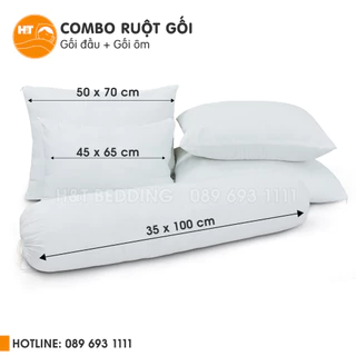 Ruột gối nằm , gối ôm chất liệu cotton poly cao cấp H&T Chăn Ga Gối