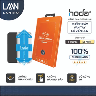 [MUA 1 TẶNG 1] Kính cường lực nhám HODA chống bám vân tay full viền đen cho iPhone 13 series