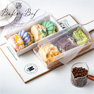 100 Hộp Giấy Nâu Kraft Chữ Nhật Đựng Mochi, Tiramisu (E1685)