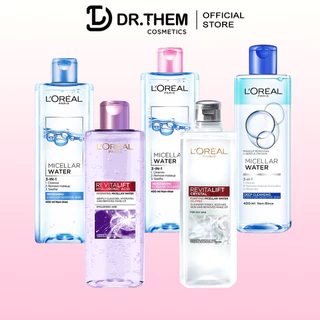 Nước Tẩy Trang L'Oreal Paris 3in1 Micellar Water 95ml - 400ml, Làm Sạch, Dưỡng Ẩm Cho Mọi Loại Da Loreal- Dr Thêm