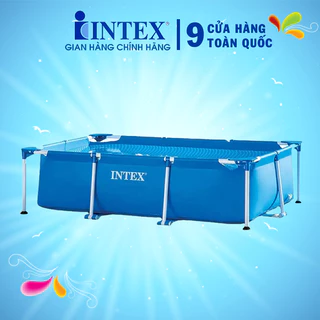 Bộ bể bơi khung kim loại trẻ em chính hãng INTEX mẫu mới chịu lực cực tốt