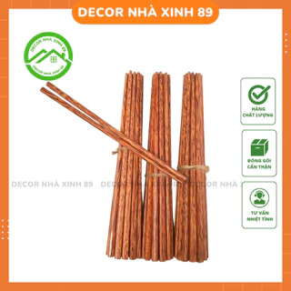 10 đôi đũa gỗ dừa bến tre cao cấp giá xưởng, đũa đẹp, sạch - Decor Nhà xinh