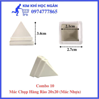 Combo 10 nắp chụp hàng rào 20x20 kimkhihocngan nút bịt đầu sắt hộp, cửa cổng sắt, chông hàng rào ( mác nhựa)