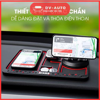 Thảm chống trượt kèm giá đỡ điện thoại hàng loại 1 đặt tablo xe hơi by DV AUTO