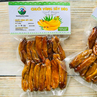 Chuối vàng sấy dẻo không đường Mangline Farm Đà Lạt 250g đồ ăn vặt thơm ngon mềm dẻo đặc sản Đà Lạt