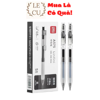 [DEAL SỐC 1K] Bút Deli A575 và ngòi bút Deli ngòi 0.5mm - Bút viết trơn, không tắc mực, ra màu mực đẹp