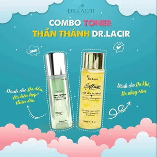 Combo Toner dr lacir tinh thể bạc hà mint crystal và cốt yến saffron cấp ẩm dưỡng da drlacir (CHÍNH HÃNG)