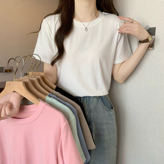 Áo Thun Trơn nữ 100% Cotton freesize NEONVN, áo thun nữ xinh hàn quốc