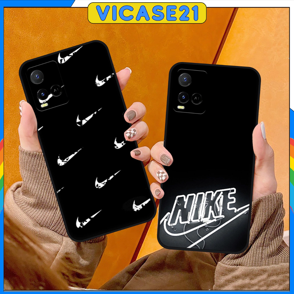 Ốp Điện Thoại Vivo Y21 - Y21s - Y33s In Hình Nike cạnh viền vuông silicon mềm dẻo bảo vệ camera