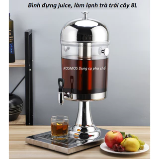 Bình Làm Lạnh, Đựng Nước Ép Trái Cây Inox 8L ( Hàng Cao Cấp ) Juice Dispencer Buffet