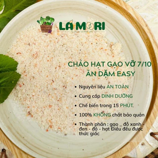 200G Cháo gạo từ 5 loại hạt vỡ 7/10 cung cấp dưỡng chất chuyển giai đoạn cho bé Lá Mori