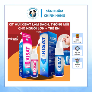 Xịt mũi nước biển sâu sạch thông mũi Xisat (75ml)