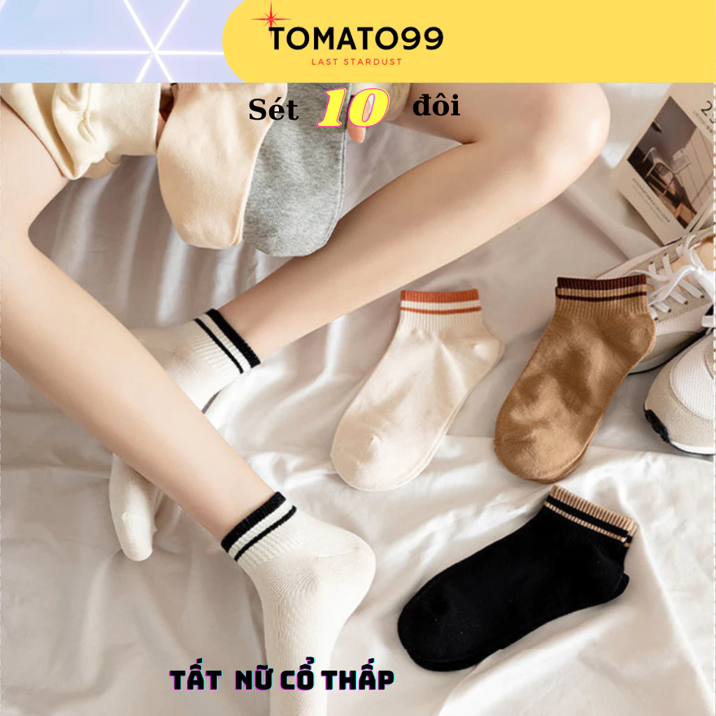 Tất nữ cổ cao sét 10 đôi vải rệt len gân T14