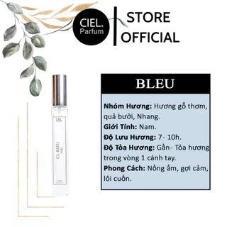 Nước hoa nam CL BLEU Edp chính hãng CIEL Parfum 12ml phong cách mạnh mẽ quyến rũ, sang trọng lôi cuốn