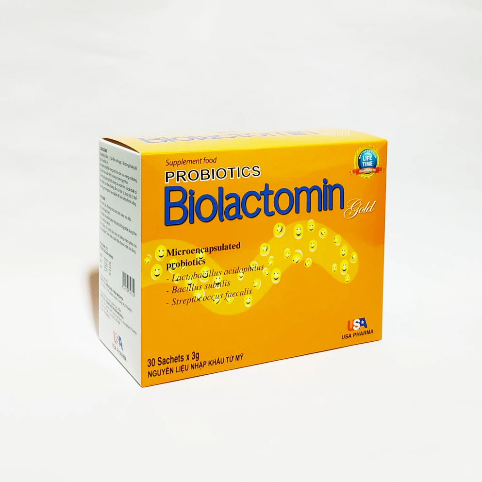 Men Biolactomin Gold - Cân Bằng Hệ Tiêu Hóa Đường Ruột, Chống Táo Bón, Kích Thích Ăn, Tăng Cường Sức Đề Kháng - H 30 Gói