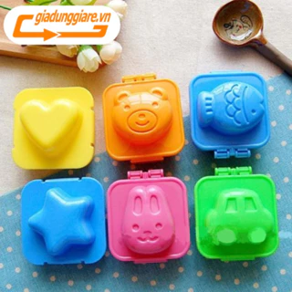 Set 06 Khuôn cơm Bento cho bé ăn dặm kiểu Nhật khuôn ép cơm ép bánh làm rau câu hình thú dễ thương - giadunggiare.vn