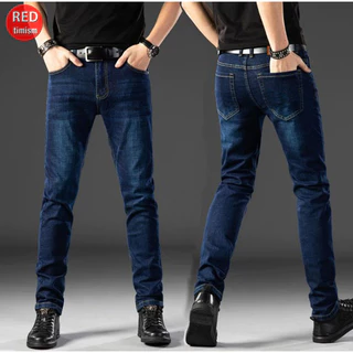 Quần Jeans Nam Demin Co Giãn Quần Bò Nam Dáng Côn Phông Cách Hàn Quốc 4 Màu Chuẩn Đẹp