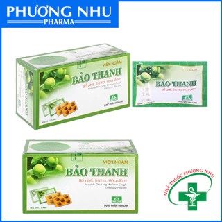 Viên Ngậm Bảo Thanh - Bổ Phế, Trừ Ho, Long Đờm (xanh lá) - Hộp 20 vỉ x 5 viên