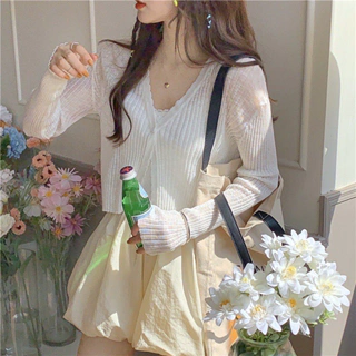 Áo khoác len cardigan dáng croptop mỏng dáng hàn quốc xixeoshop -v480