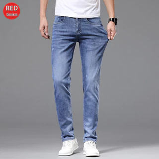 Quần Bò Nam Demin Cào Xước Nhẹ Co Giãn Quần Jean Nam Dáng Skinny 3 Màu CHuẩn Form