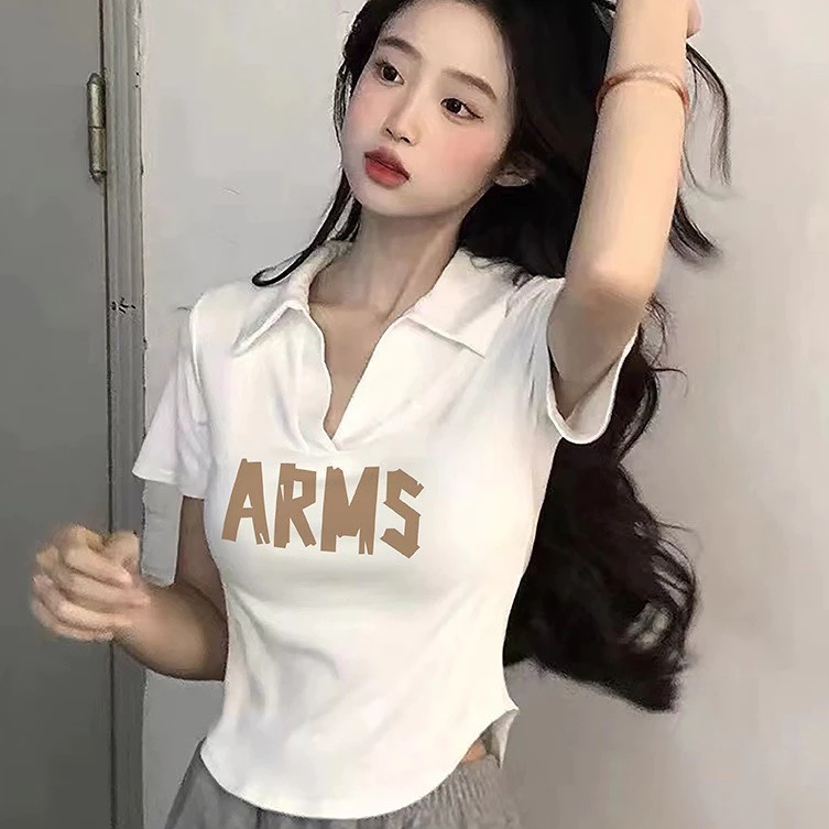 Áo Croptop In ARMS CAROLL Nữ FREESHIP - Thun Tay Lỡ Hè Chất Cotton Bao Mềm Mịn,Tôn Dáng HOT