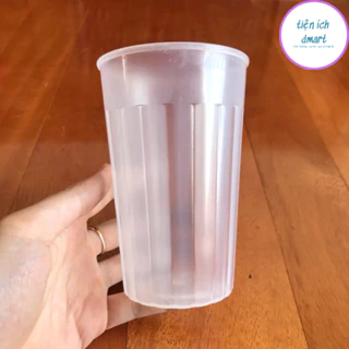 set 10 cốc nhựa uống nước , cốc nhựa sọc Việt Nhật trắng trong không mùi 6216