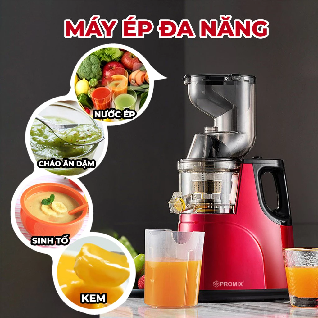 Máy Ép Chậm HONGXIN RH312 2023 - Máy Ép Hoa Quả, Máy Ép Trái Cây, Máy Ép Sinh Tố, Máy Ép Nhanh Chậm [TẶNG 2 CỐC ÉP]