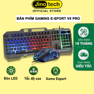 Bàn Phím Máy Tính Gaming RGB JINOTECH LDK V5 Pro Có Dây / Đèn LED RGB Chống Nước Chơi Game Máy Tính Esport - Chính Hãng