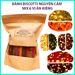 Bánh Biscotti nguyên cám ăn kiêng giảm cân 6 vị đặc biệt 100g