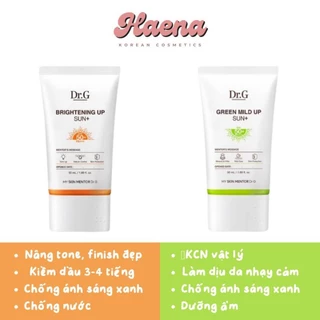 [Bill Hàn] Kem Chống Nắng DrG Dr.G Dưỡng Sáng Da Cho Da Nhạy Cảm Brightening Up Sun SPF50+PA+++/Green Mild Up Sun+ 50ml