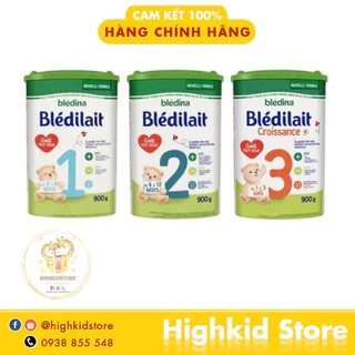 Combo 6 lon Sữa Bledilait Pháp Mẫu Mới số 1, 2, 3 900g