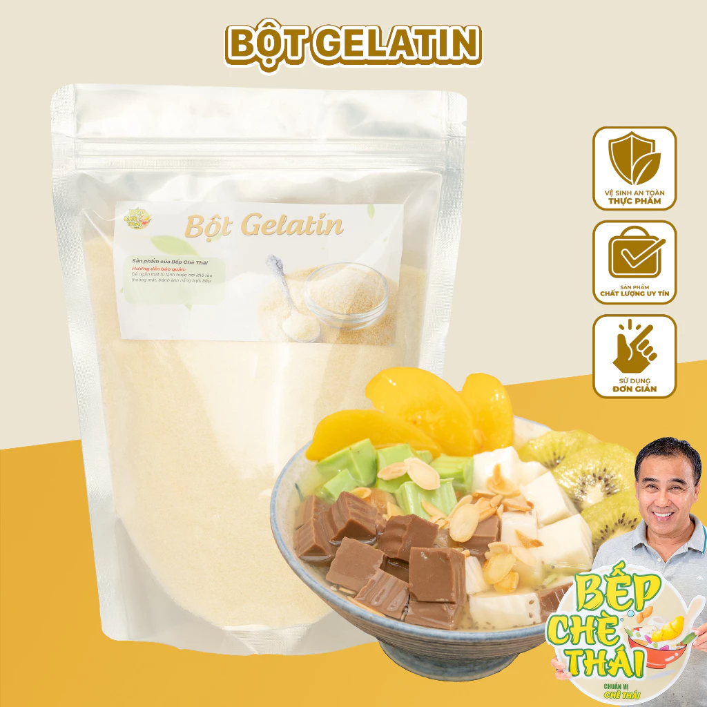Bột Gelatin Ewald - túi 100gr / 500gr - nguyên liệu làm chè khúc bạch Bếp Chè Thái