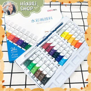 Màu Nước Dạng Tuýp 5ml Deli 18 màu/24 màu - Hidari