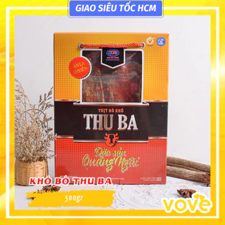 Khô bò Thu Ba Quảng Ngãi loại miếng hộp 500gr