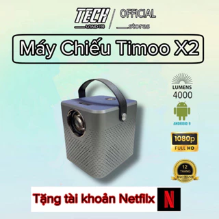 Máy Chiếu Mini TIMOO X2 full HD 1920x1080HD Tích Hợp Hệ Điều Hành Android 9.0 Với Độ Sáng Cao 4000 Lumen