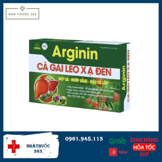 ARGININ CÀ GAI LEO XẠ ĐEN, MÁT GAN, THẢI ĐỘC, HẠ MEN GAN, GIẢM MỤN NHỌT, MẨN NGỨA (HỘP 60 VIÊN)