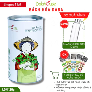 Bột rau má Dalahouse nguyên chất (Lon 120g) thanh lọc cơ thể làm đẹp da cả thiện tiêu hoá tốt