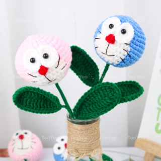 Cây hoa len hình DORAEMON DOREMON handmade dễ thương cute MON0547