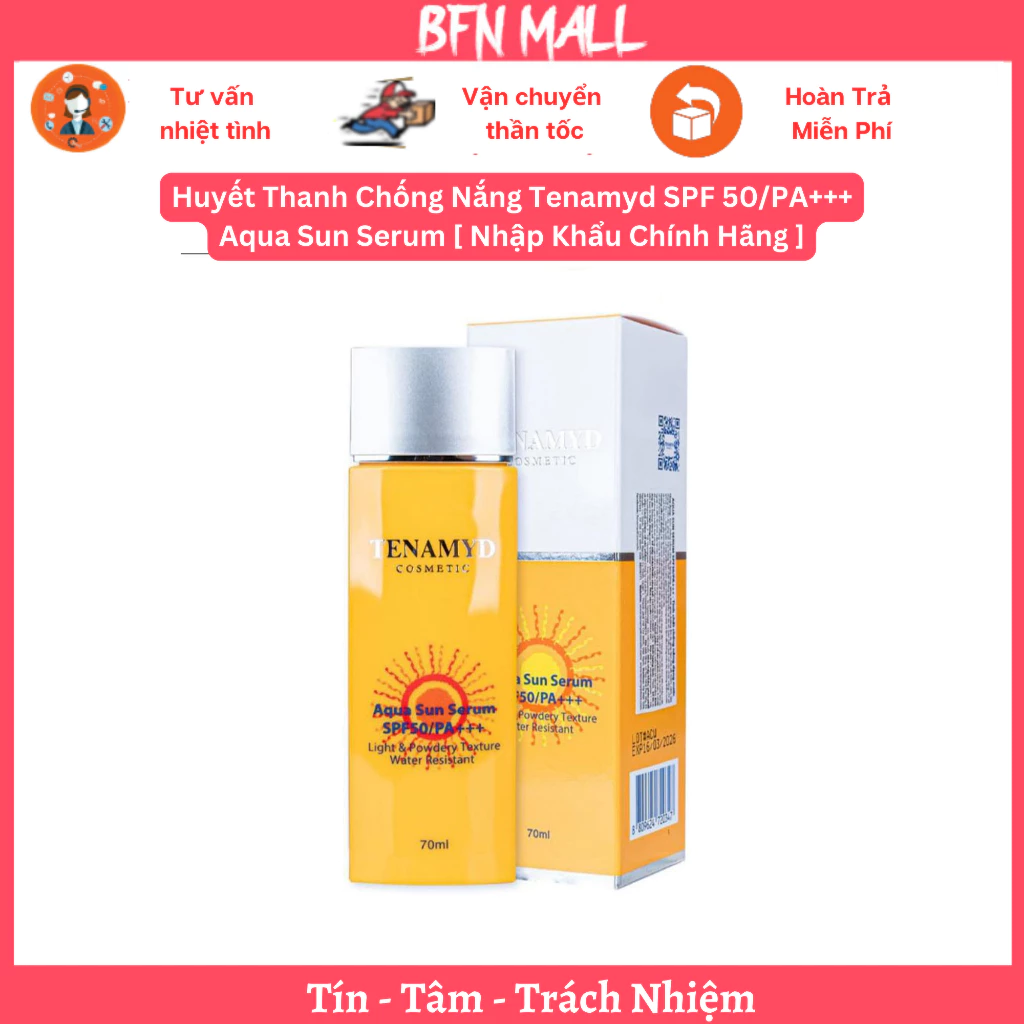 Huyết Thanh Chống Nắng Tenamyd SPF 50/PA+++ Aqua Sun Serum [ Nhập Khẩu Chính Hãng ]