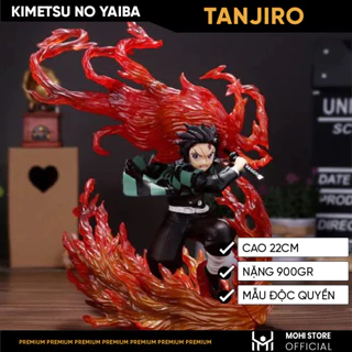 Mô hình Tanjiro Kamado trạng thái chiến đấu - hiệu ứng kiếm lửa - Kimetsu No Yaiba - Có Hộp Màu