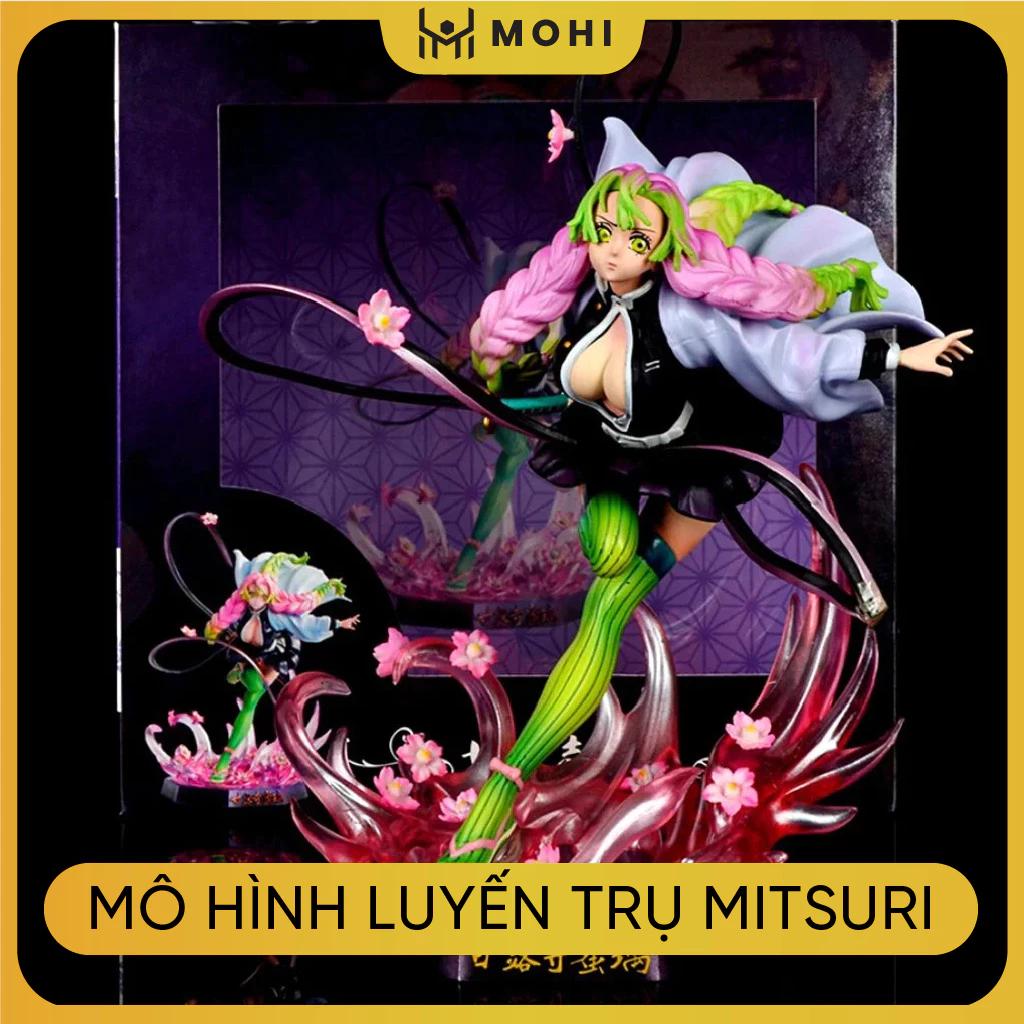 Mô Hình Luyến Trụ Mitsuri chiến đấu cao 22cm nặng 800 gram - Mô hình Kimetsu No Yaiba - Figure Thanh gươm diệt quỷ