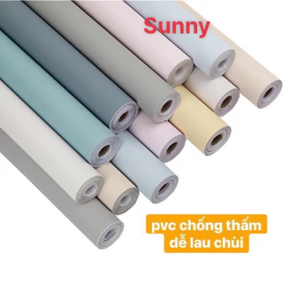 Giấy dán tường_10M dài khổ rộng 45CM, Decal dán tường màu trơn pastel keo sẵn_giấy dán tường kỷ yếu